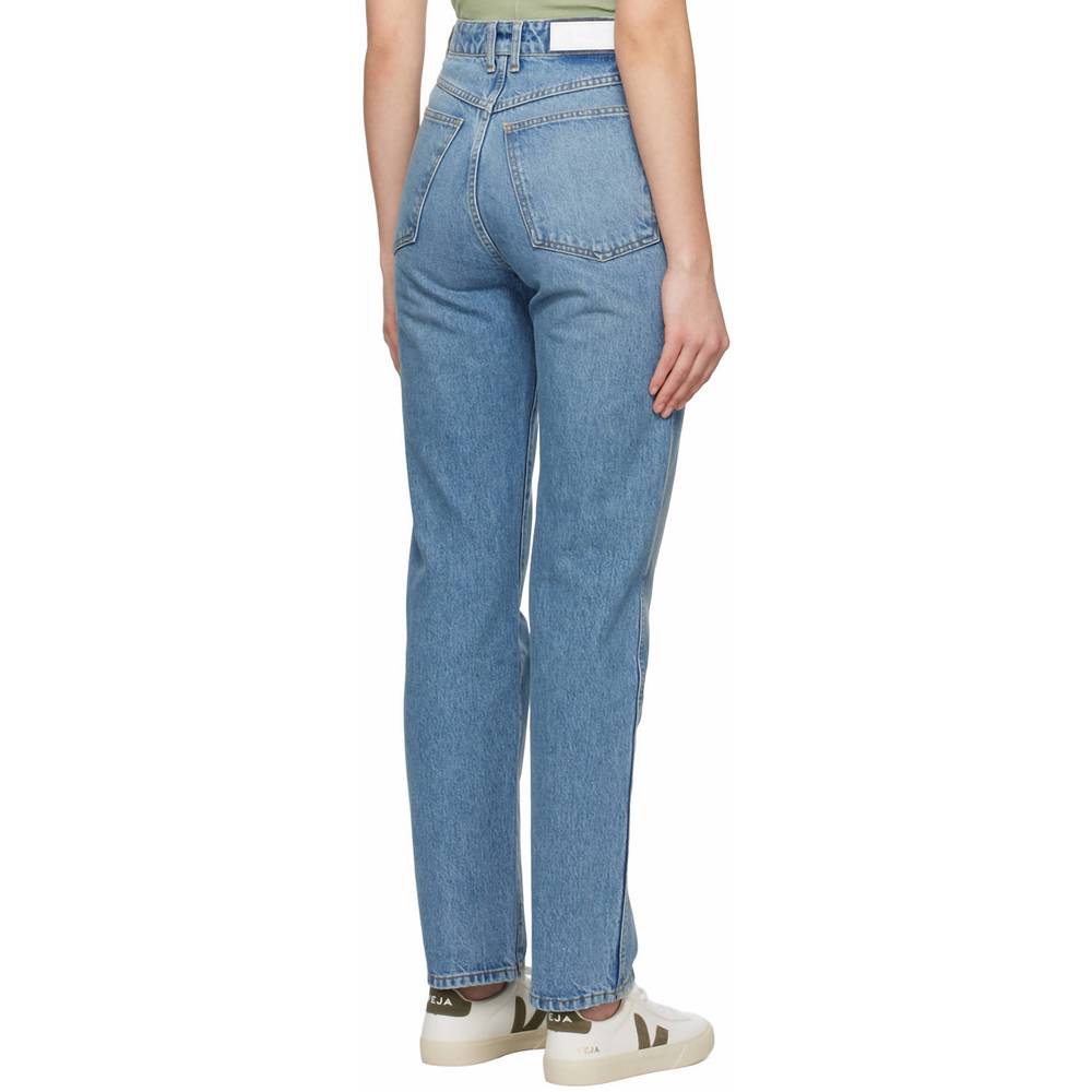 NEW RE/DONE women's 70s cigarette jean in blue sea - Picture 3 of 4